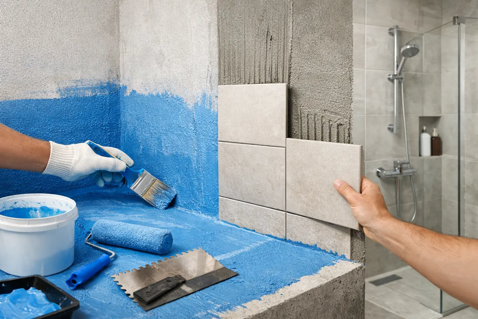 Hydroizolácia pod obklady v kúpeľni správne