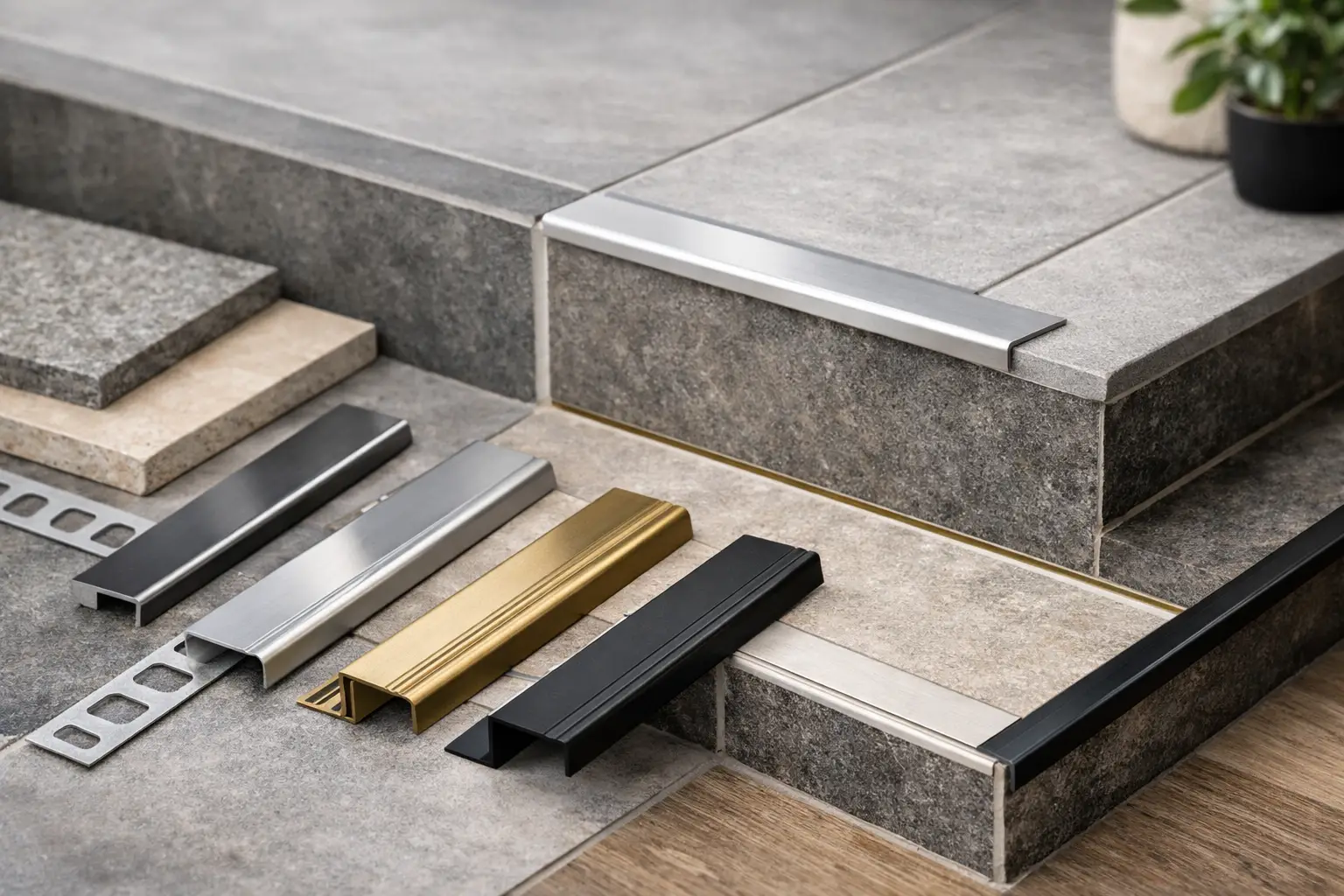 Schodové profily pre dlažbu: čo vybrať